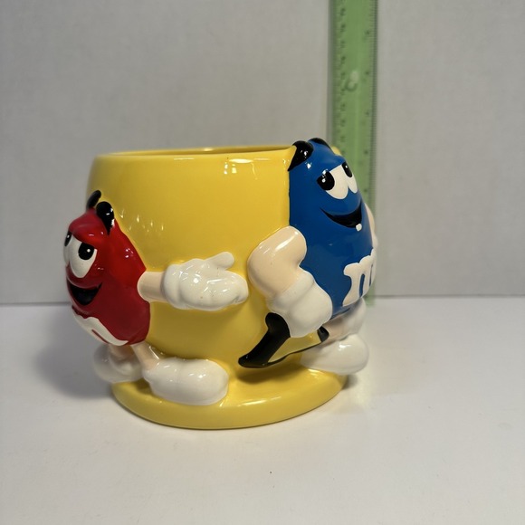 M&M'S Other - M&M's Yellow Ceramic Candy Bowl Mars Collectible Red Blue Characters